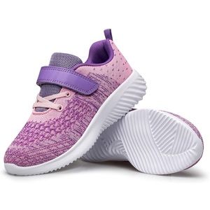 Wonvatu Toddler girl Little Kid Sneakers Cute Strap Walking Athletic 6